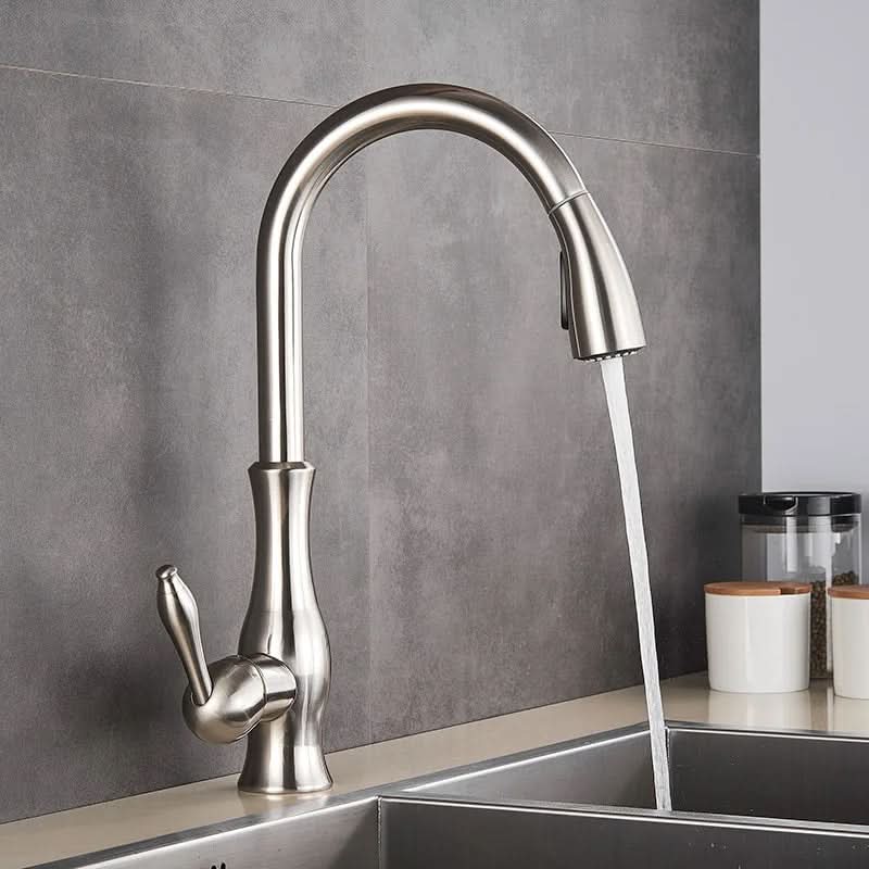 Goldstream Kitchen Mixer - luxurious kitchen tap with extendable shower & shooting function in the golden finish 10