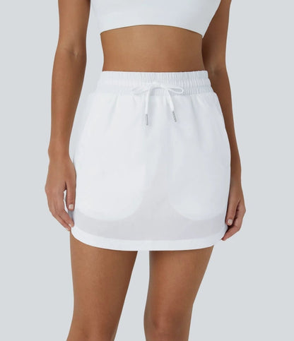 GOLFGLIDE Skirt – Mini with Shorts, Drawstring Waist & Hidden Pockets