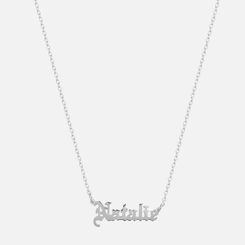 Gothic Name Necklace - Custom Length & Metal Options for Personalized Elegance 6