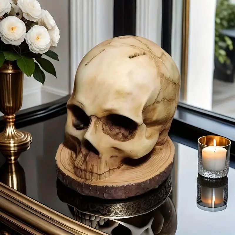 Handmade Gothic Skull knife holder for up to 7 knives-unique decorative element for the kitchen 1