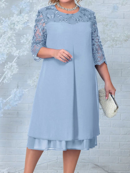 GRACE GALA DRESS – Elegant embroidered banquet dress in plus size