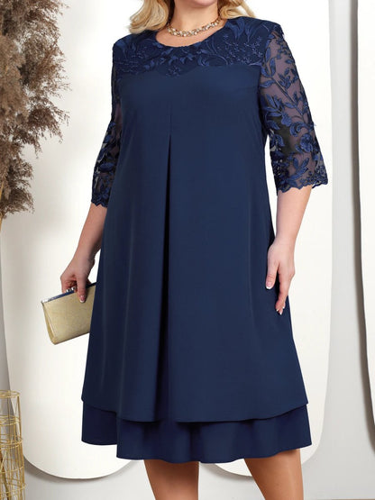 GRACE GALA DRESS – Elegant embroidered banquet dress in plus size