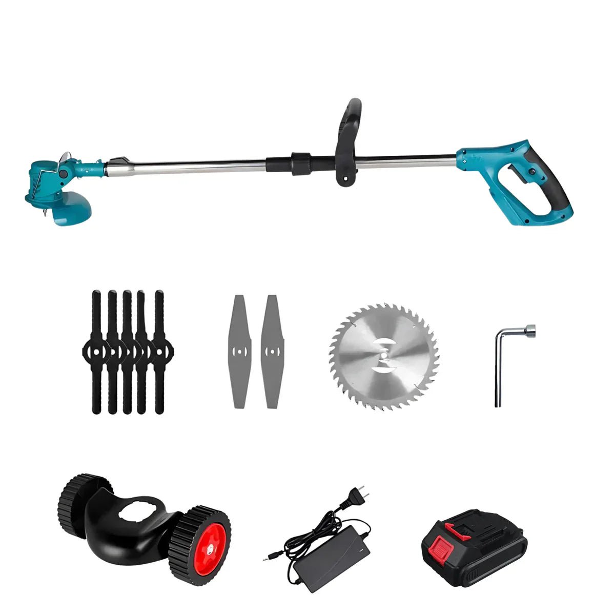 Cordless Grass Trimmer 36V - Adjustable Height, Foldable Design & 3 Blades 3