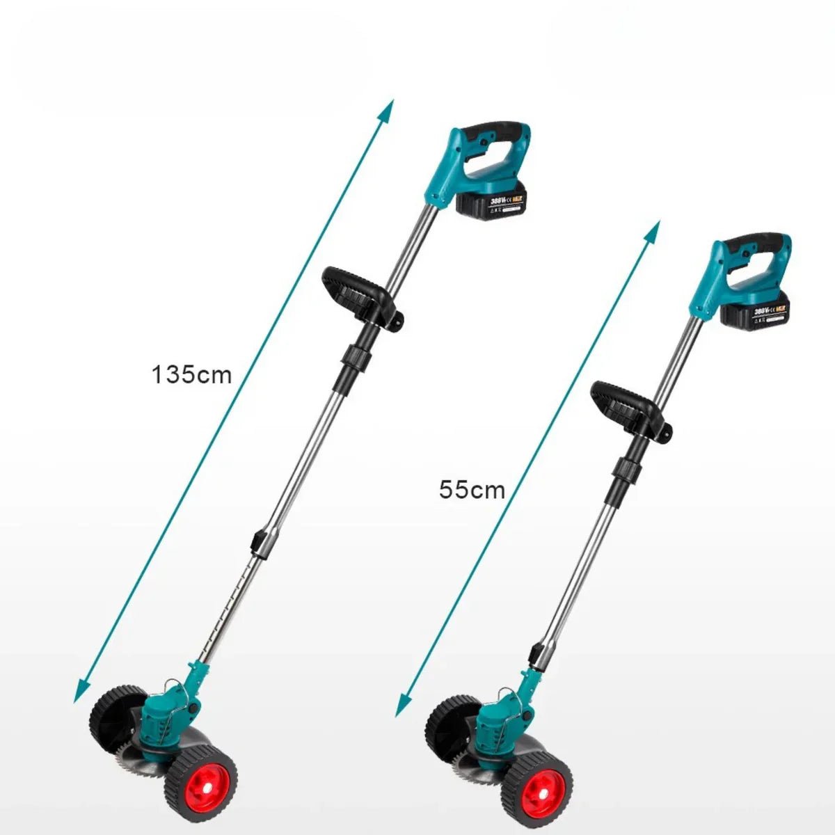 Cordless Grass Trimmer 36V - Adjustable Height, Foldable Design & 3 Blades 1