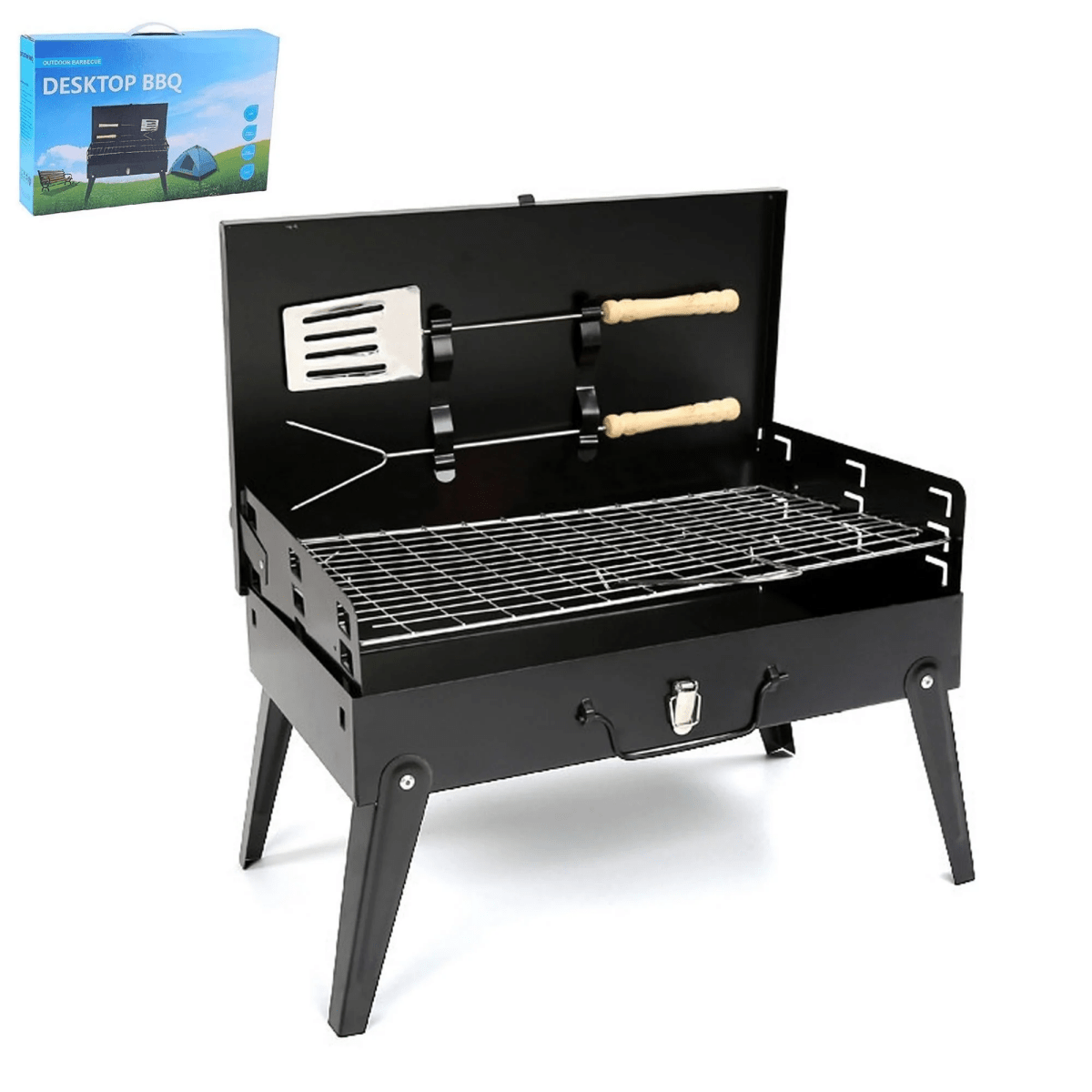 Grillmate fold - foldable garden grill made of steel for camping & garden 5
