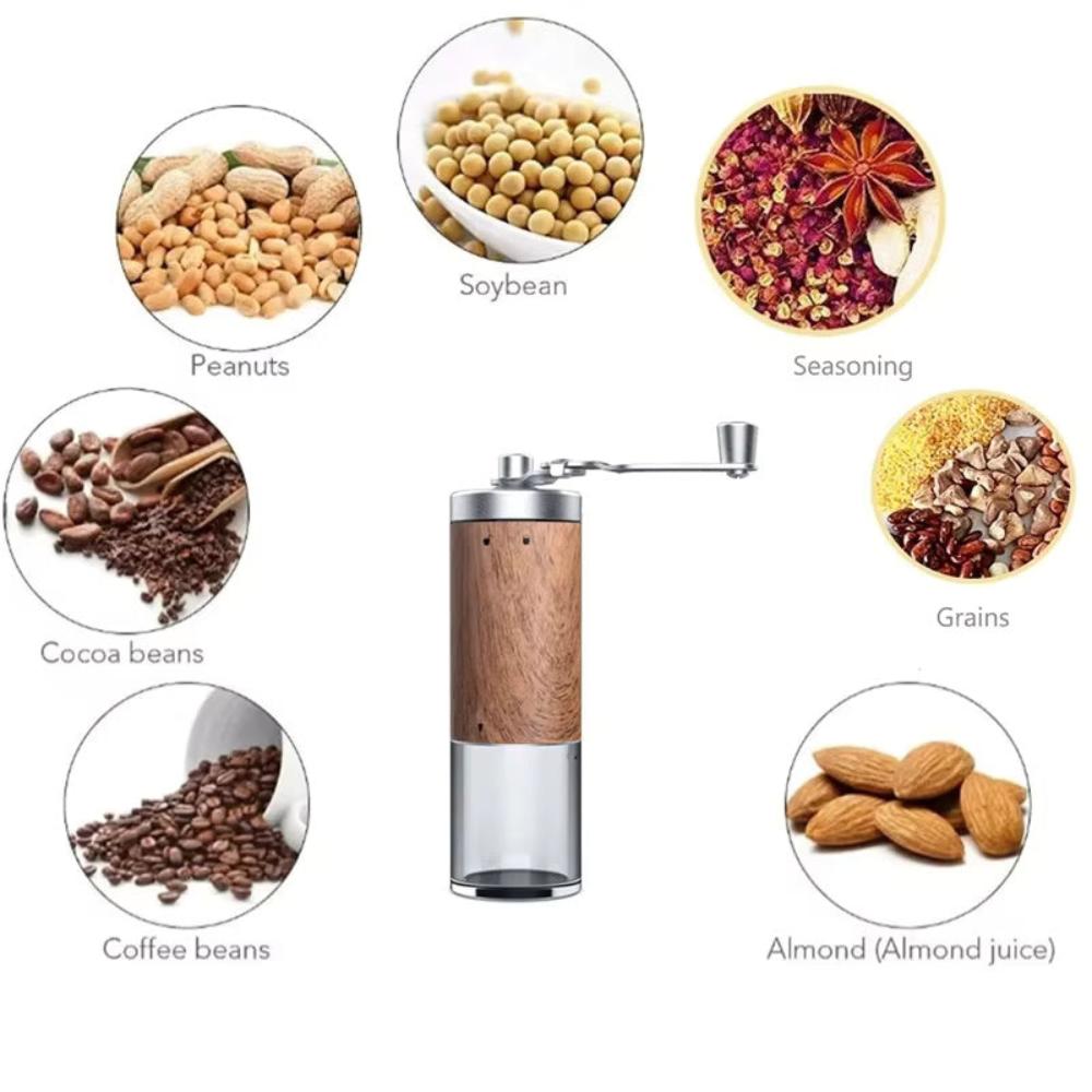 GrindMate – Portable wooden coffee grinder for coffee and spices