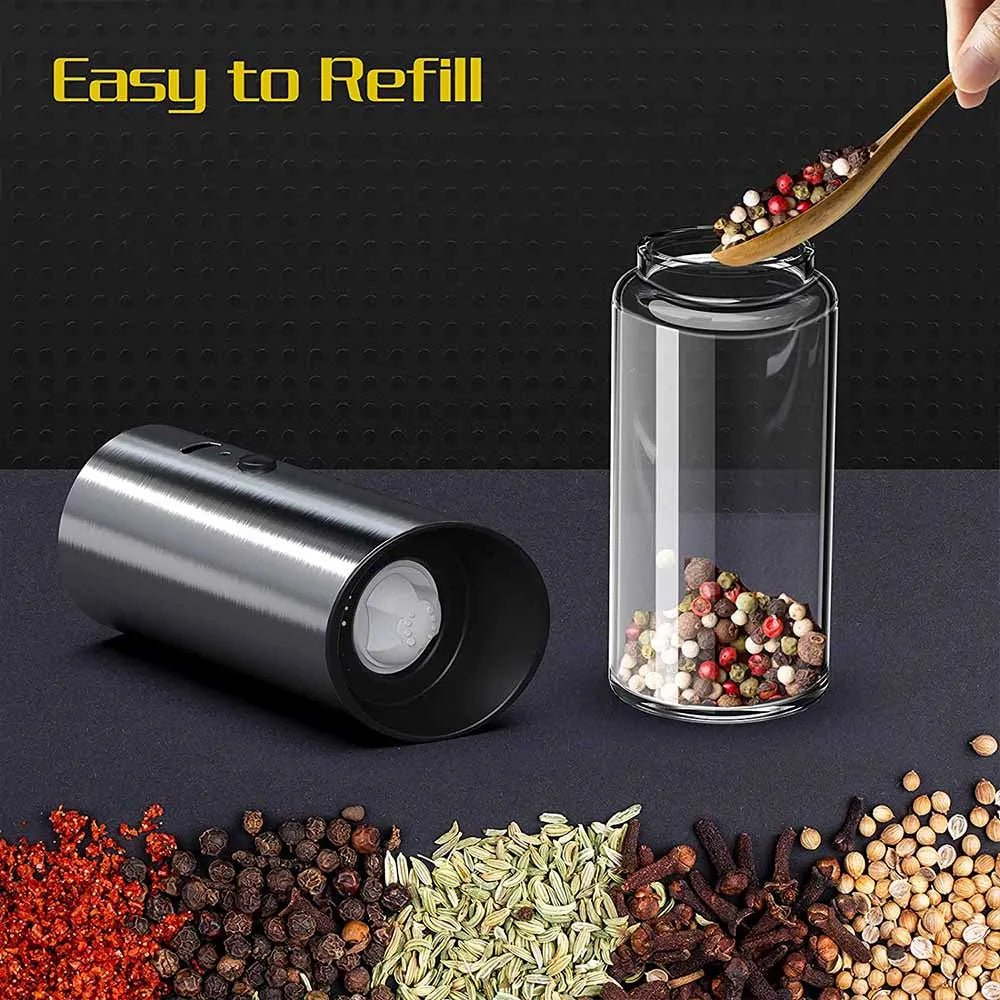 SPICEVOLT – Rechargeable Electric Pepper Grinder in Stainless Steel with Adjustable Fineness 5