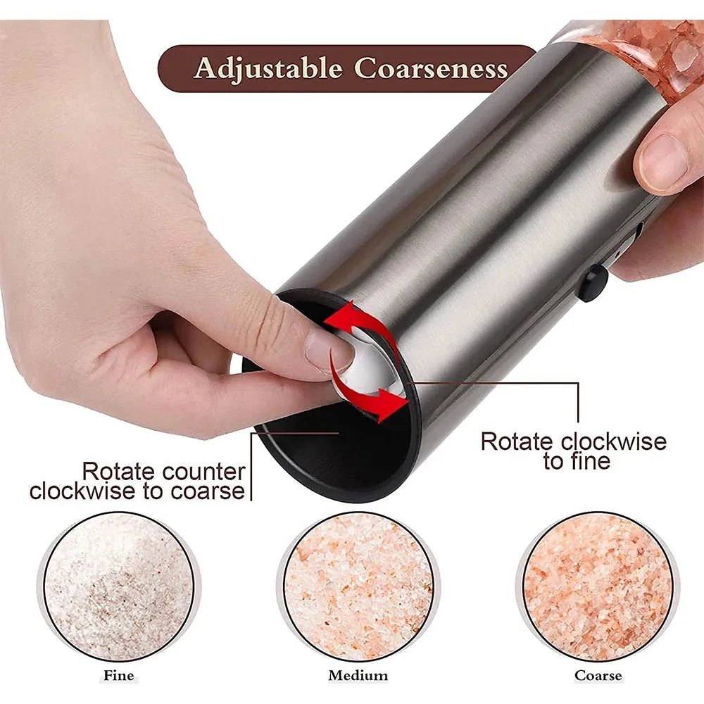 SPICEVOLT – Rechargeable Electric Pepper Grinder in Stainless Steel with Adjustable Fineness 7