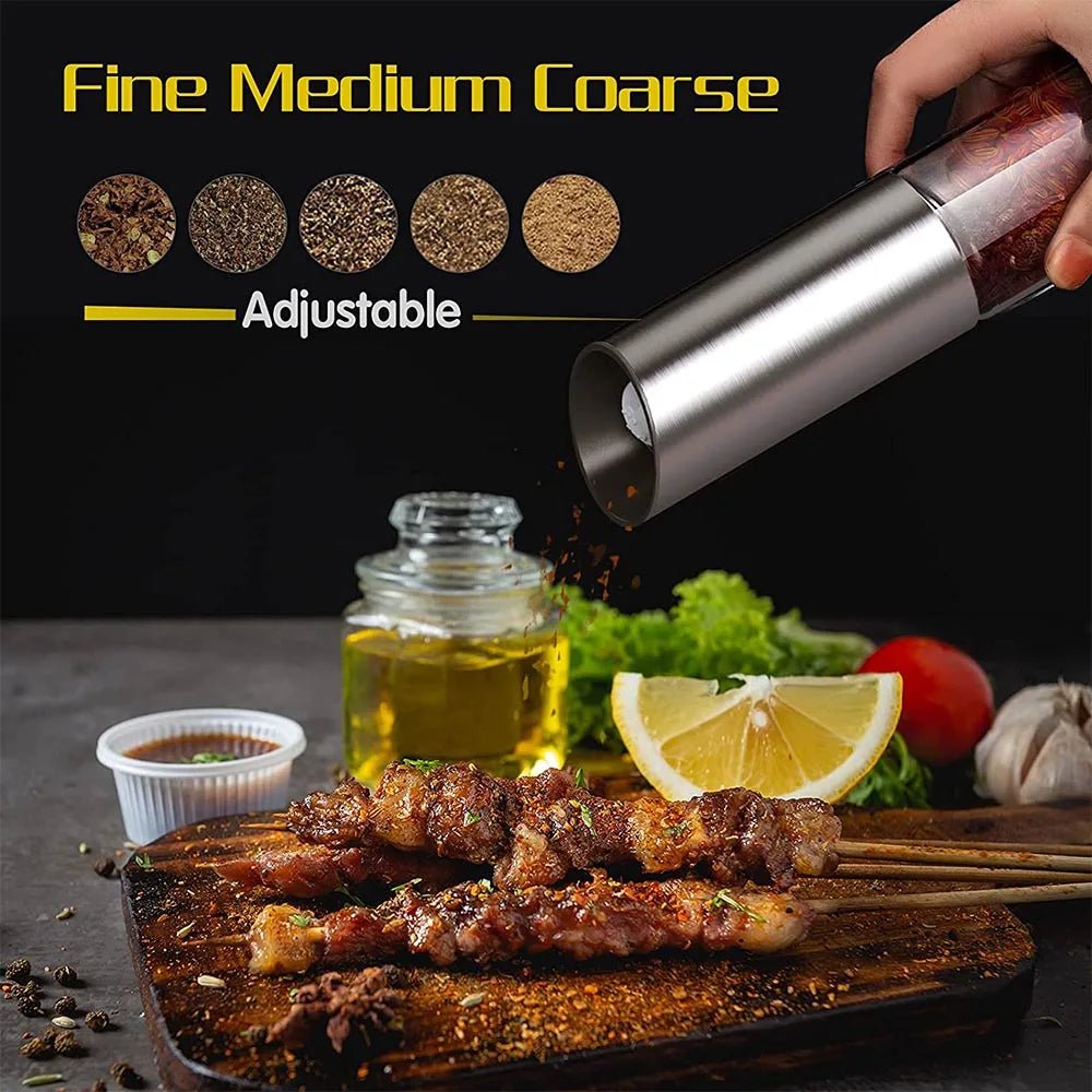 SPICEVOLT – Rechargeable Electric Pepper Grinder in Stainless Steel with Adjustable Fineness 6