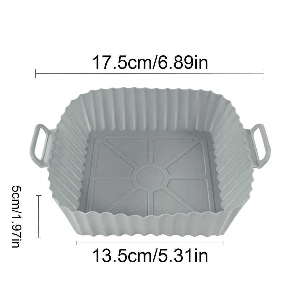 GRIPFRY – Forro de Silicone para Fritadeira de Ar com Alças Laterais para Cozinhar Limpo e Antiaderente