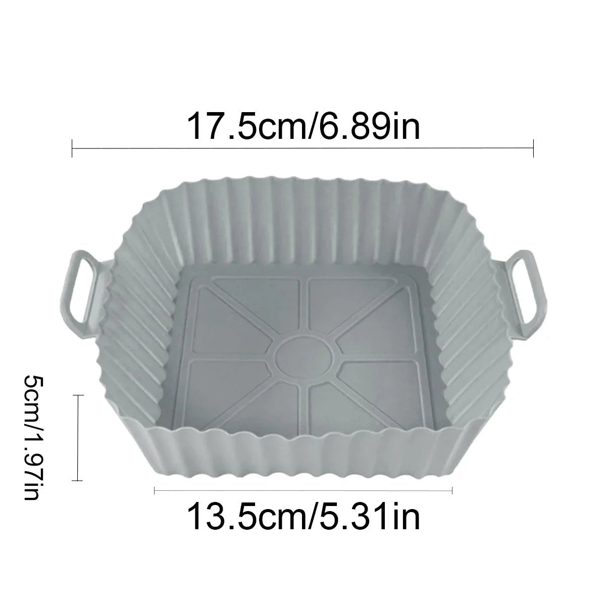 GRIPFRY – Forro de Silicone para Fritadeira de Ar com Alças Laterais para Cozinhar Limpo e Antiaderente