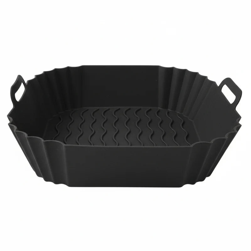 GRIPFRY – Rivestimento in silicone per friggitrice ad aria con maniglie laterali per una cottura pulita e antiaderente