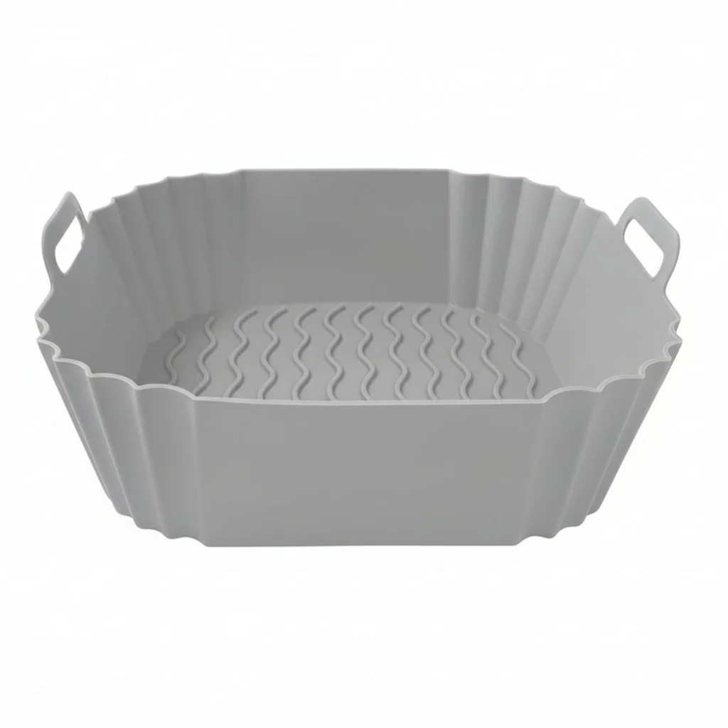 GRIPFRY – Rivestimento in silicone per friggitrice ad aria con maniglie laterali per una cottura pulita e antiaderente