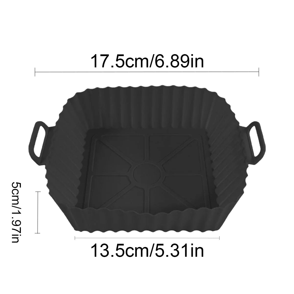 GRIPFRY – Forro de Silicone para Fritadeira de Ar com Alças Laterais para Cozinhar Limpo e Antiaderente