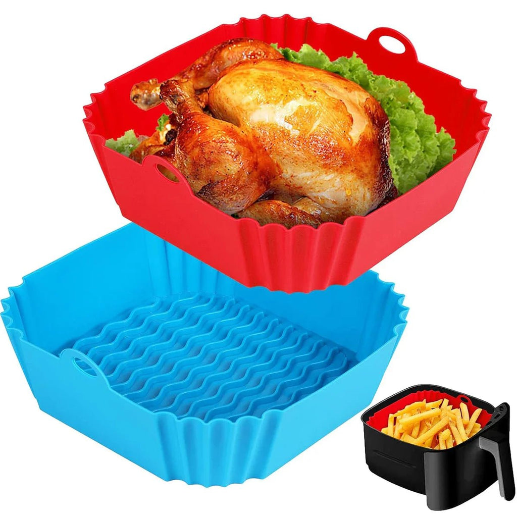 GRIPFRY – Forro de Silicone para Fritadeira de Ar com Alças Laterais para Cozinhar Limpo e Antiaderente