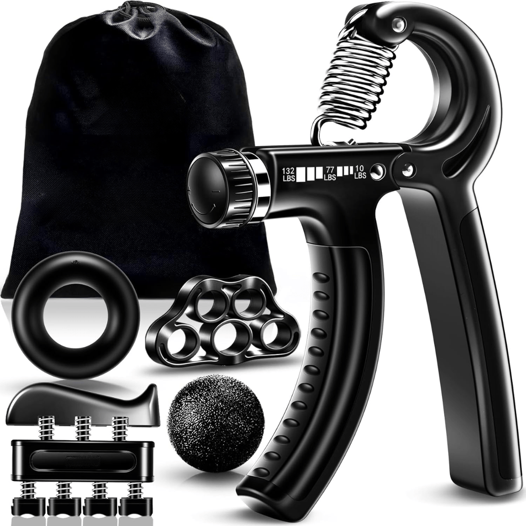  Gripmaster - adjustable hand amplifier set with 5 levels of resistance for grip and forearm strength-2