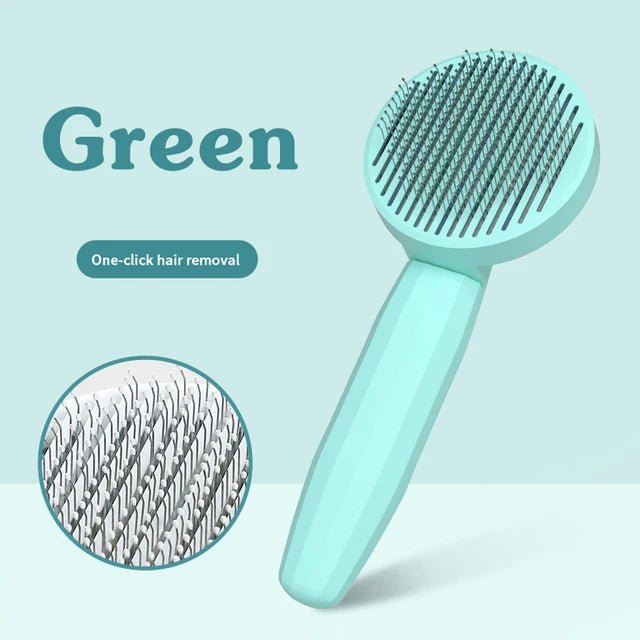 GROOMCLICK – Spazzola Autopulente per Gatti per una Toelettatura Delicata e Meno Perdita di Pelo
