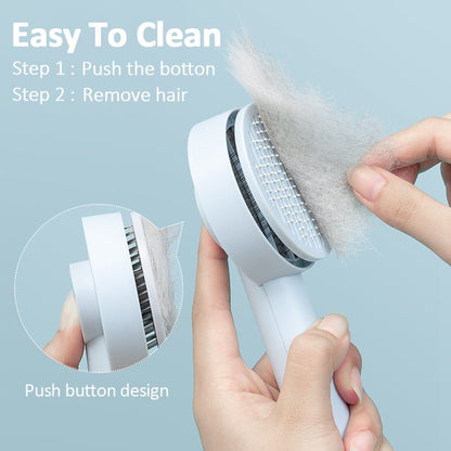 GROOMCLICK – Spazzola Autopulente per Gatti per una Toelettatura Delicata e Meno Perdita di Pelo