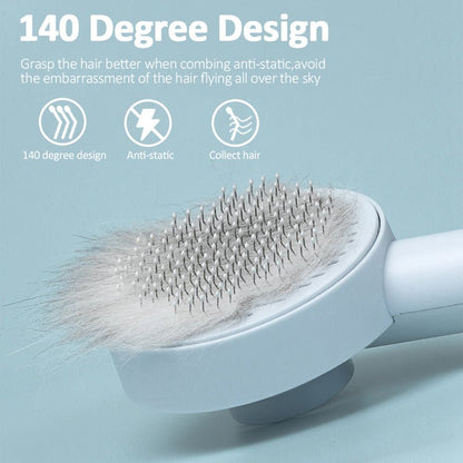 GROOMCLICK – Spazzola Autopulente per Gatti per una Toelettatura Delicata e Meno Perdita di Pelo