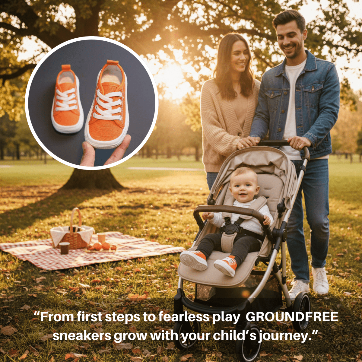 GROUNDFREE – Kinderschoenen zonder zool met antislipzool