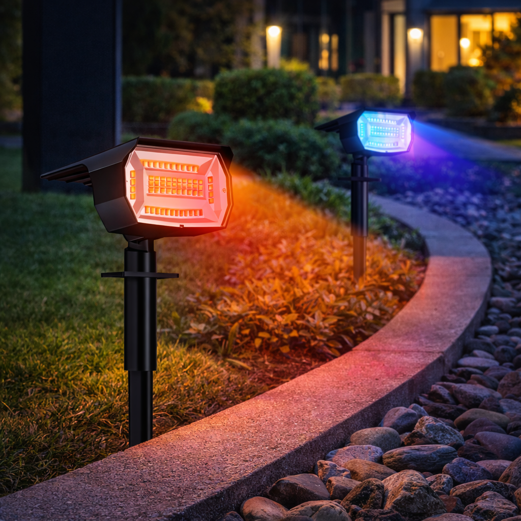 GROVELUX – Solar Landscape Spotlights with Adjustable Brightness