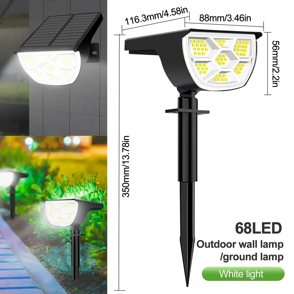 GROVELUX – Solar Landscape Spotlights with Adjustable Brightness