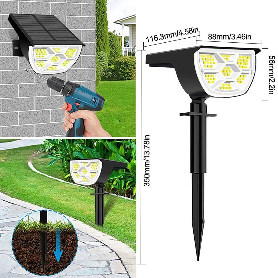 GROVELUX – Solar Landscape Spotlights with Adjustable Brightness