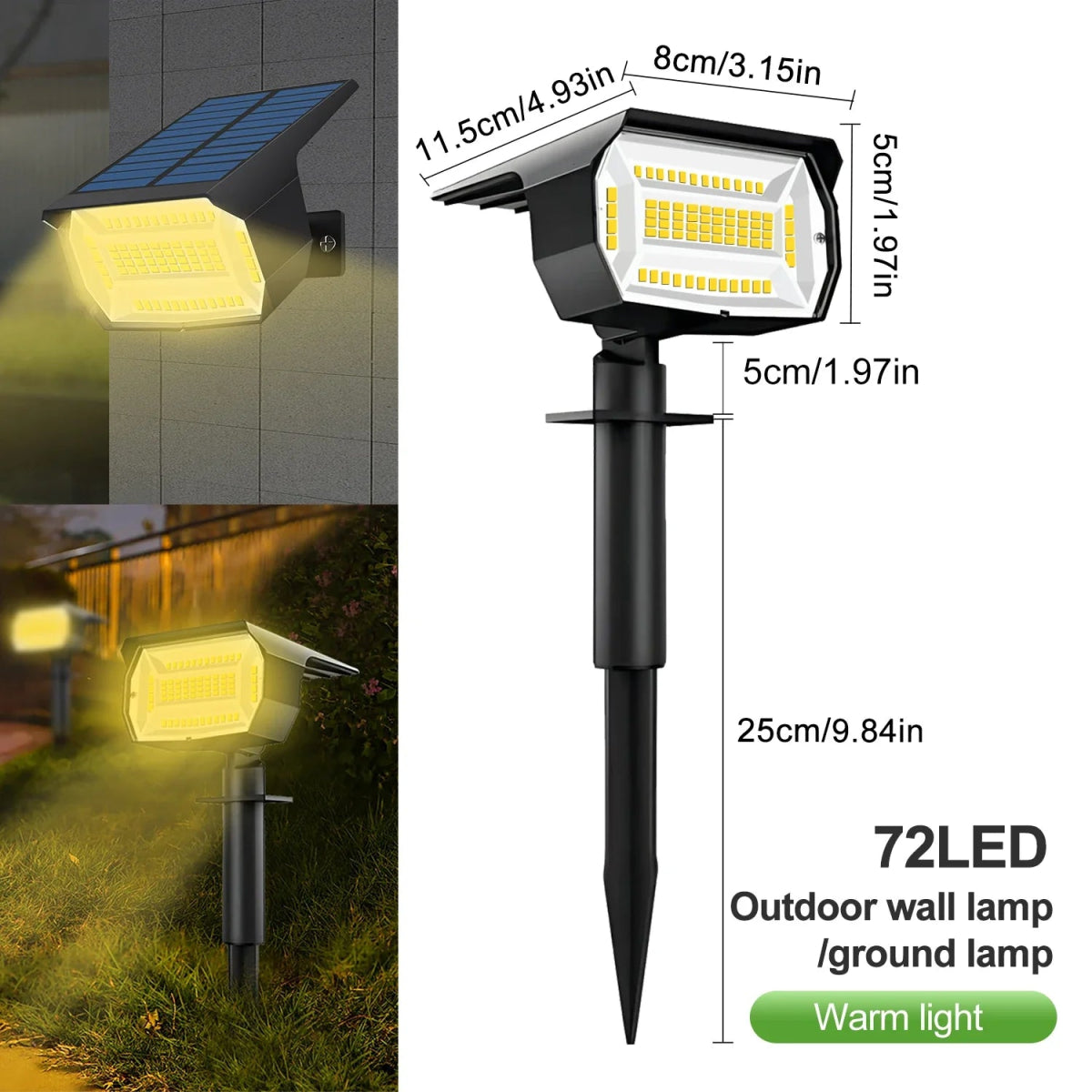 GROVELUX – Solar Landscape Spotlights with Adjustable Brightness