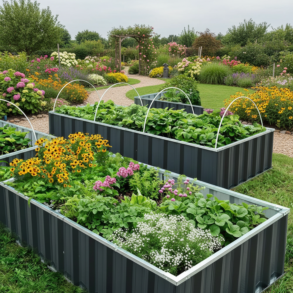 Premium Raised Garden Bed - Durable Galvanized Steel Planter for Flowers & Vegetables 0