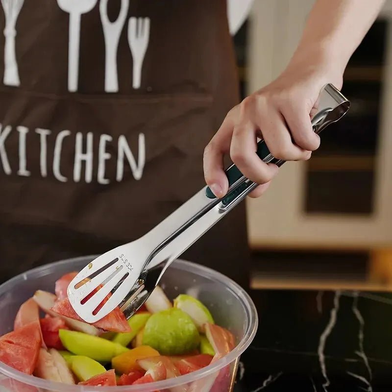 HandyTongs – Pinces en acier inoxydable antidérapantes pour viande, salade et pain
