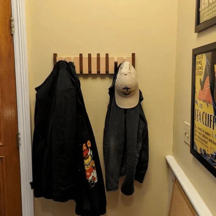 Harmonycoat Wall Rack - artistic wall wardrobe made of wood in the piano design for hallway & apartment 5