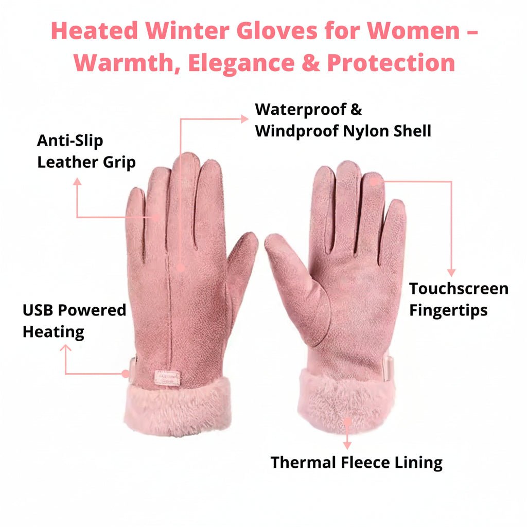 WARMELLE – Waterproof Heated Gloves for Women with Adjustable Warmth 6