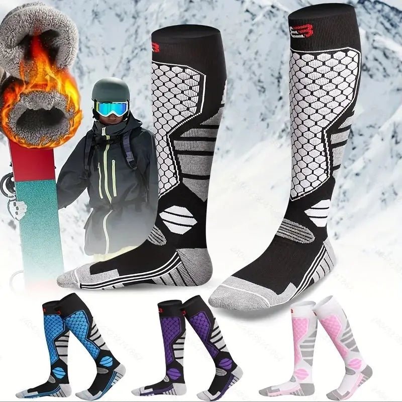 THERMOSKI MAX – Premium Thermal Ski Socks with Thickened Compression & Knee-High Warmth 1