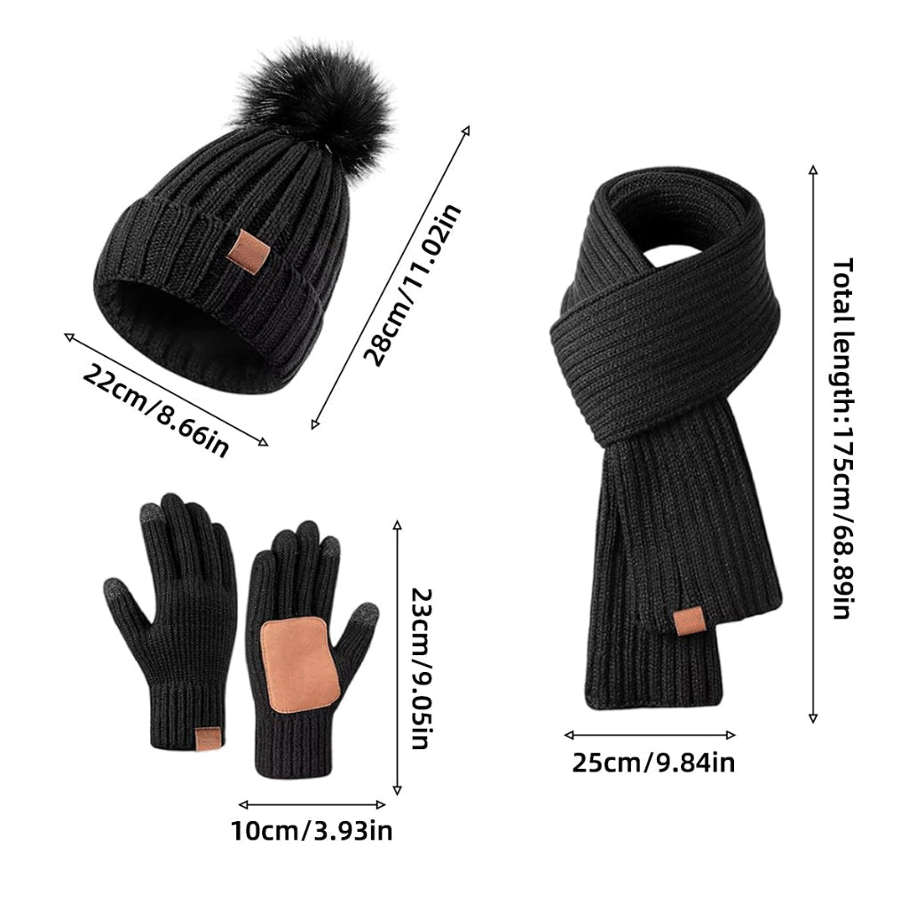 HEATIVA – Set Invernale Accogliente 3-in-1 per uno Stile da Freddo
