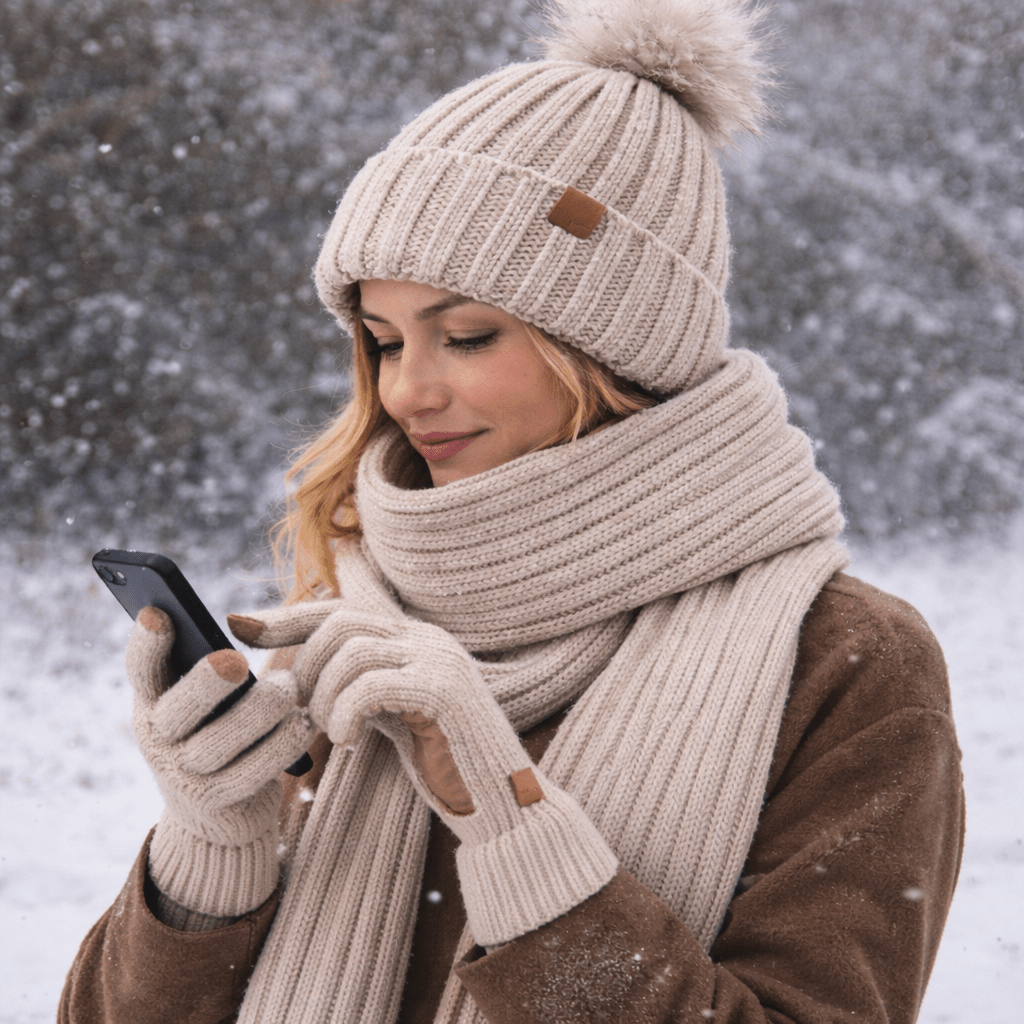 HEATIVA – Set Invernale Accogliente 3-in-1 per uno Stile da Freddo