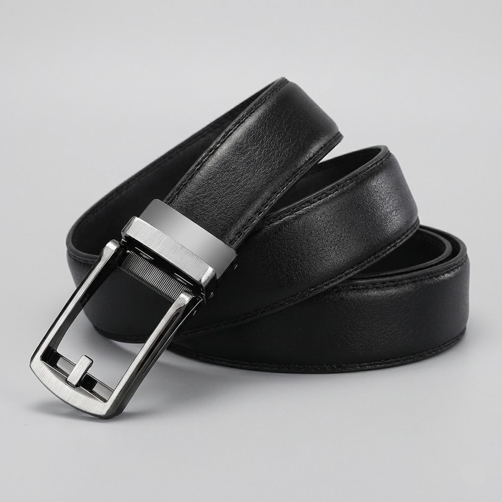 AutoFit Belt - Self-Locking Ratchet System for Modern Men, Genuine Leather 1