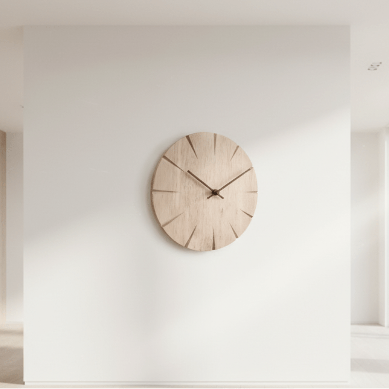 MINIMAWOOD – Elegant Solid Wood Wall Clock with Pendulum Movement 1