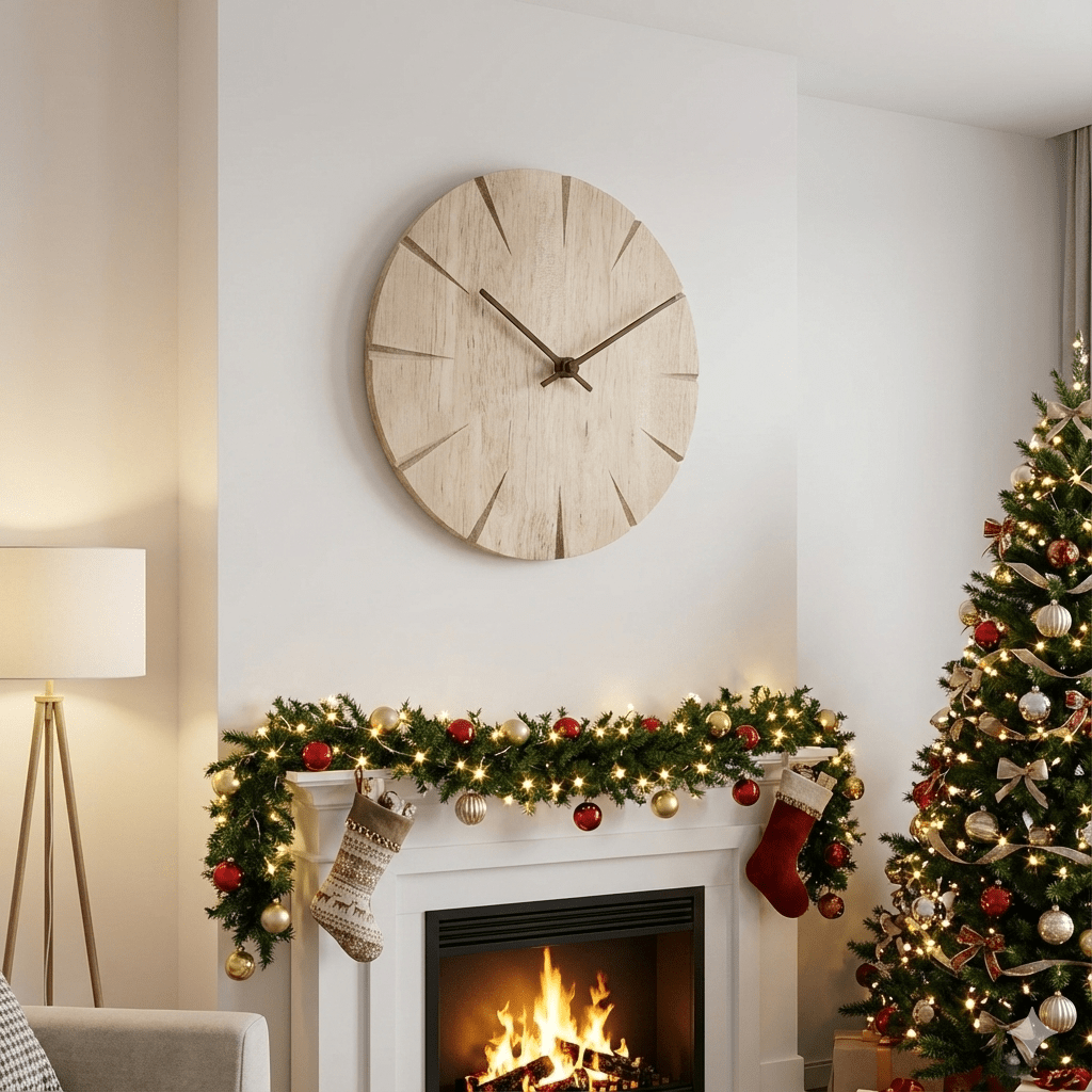 HERITAGEWOOD – Elegant Solid Wood Wall Clock with Pendulum Movement