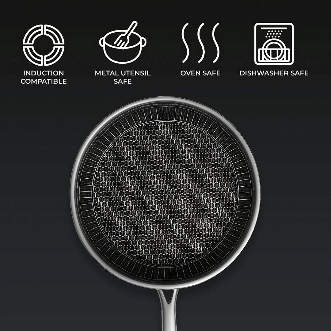 PANFORGE – Stainless Steel Non-Stick Pan with Hexa Surface