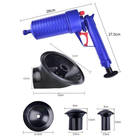 High-Pressure Air Drain Cleaner – Efficient Drain Unblocker for Sinks, Toilets, and Bathtubs with Suction Cups-4