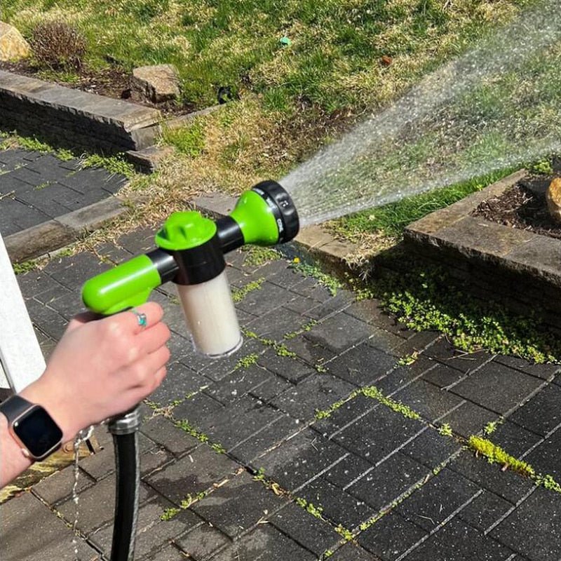 High-Pressure Garden Hose Nozzle with 8 Spray Settings – Ergonomic ABS Design for Efficient Outdoor Cleaning-6