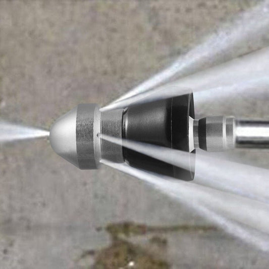 High-Pressure Sewer Cleaning Sprayer – Stainless Steel, Compatible with 1.2-1.5 cm Hoses for Efficient Blockage Removal-1