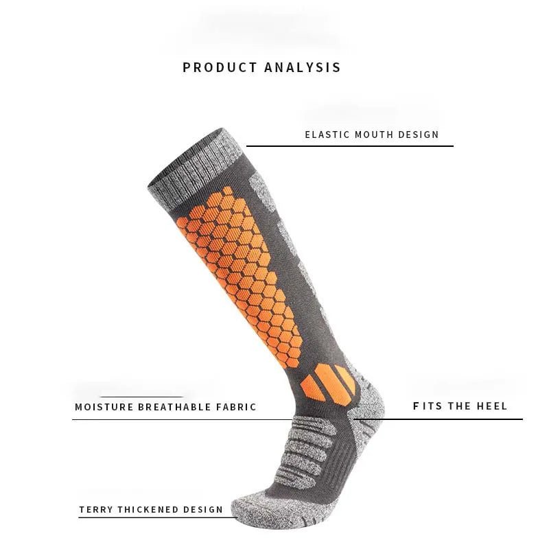 WARMHIKE – Wool Thermal Socks for Skiing and Hiking, Unisex Long Tube Design 4