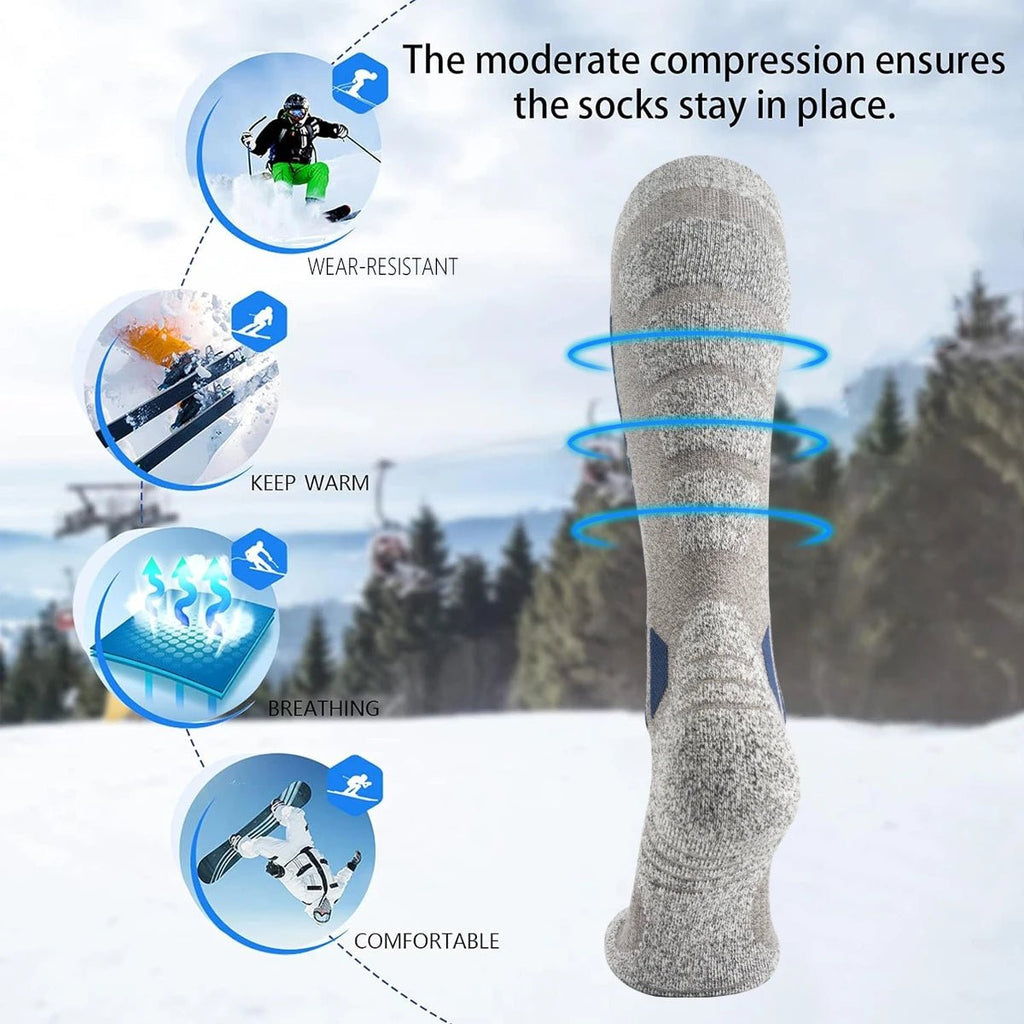 WARMHIKE – Wool Thermal Socks for Skiing and Hiking, Unisex Long Tube Design 3