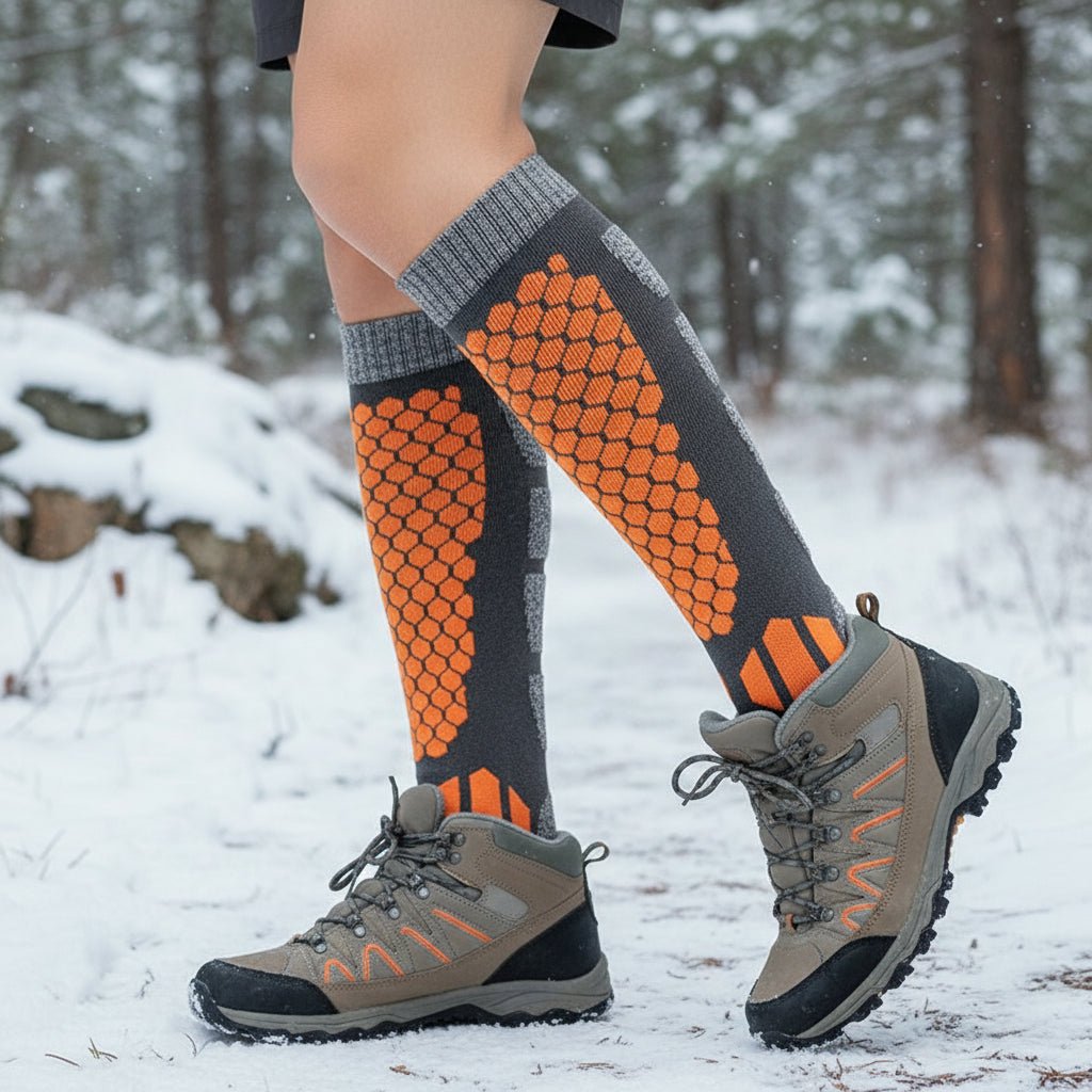 WARMHIKE – Wool Thermal Socks for Skiing and Hiking, Unisex Long Tube Design 1