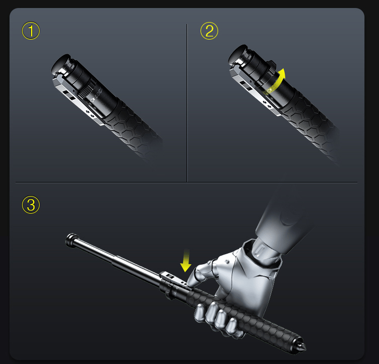 HikeShield – Lightweight Hiking Pole with Automatic Pop-Up