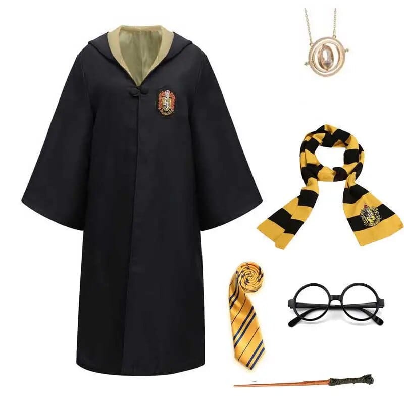 Complete Harry Potter Costume Set with Hogwarts Robe, Wand, Scarf & Glasses 5