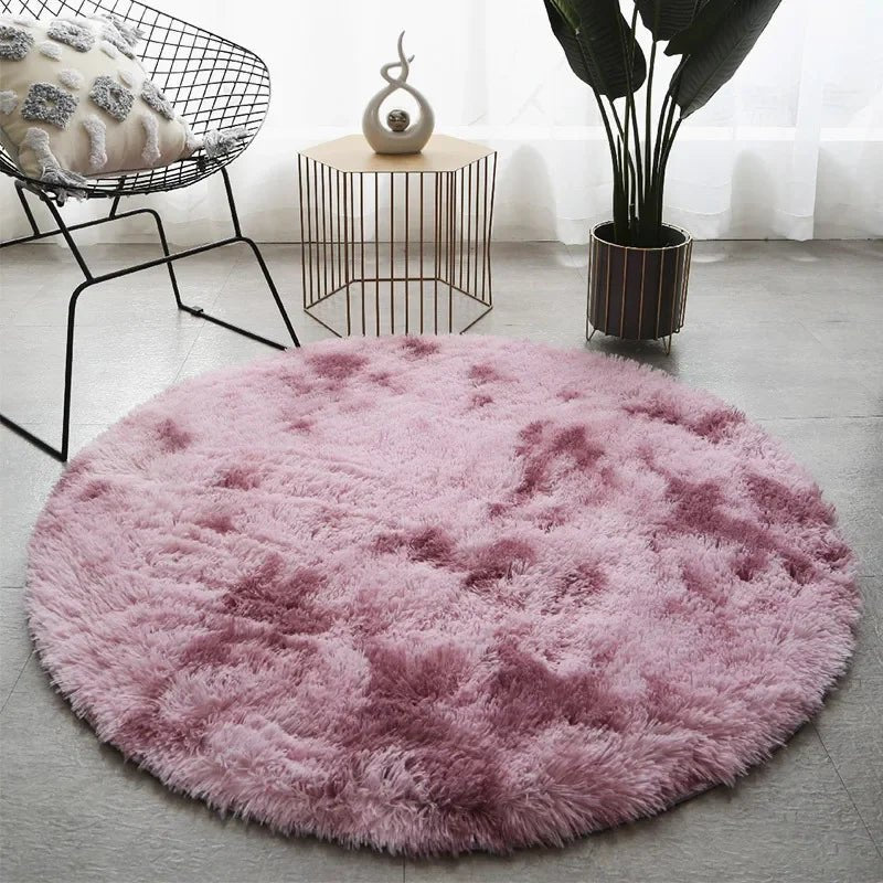 Ultra Soft Plush Round Rug Mat - Cozy Home Decor, 5cm Height, Multiple Colors 7