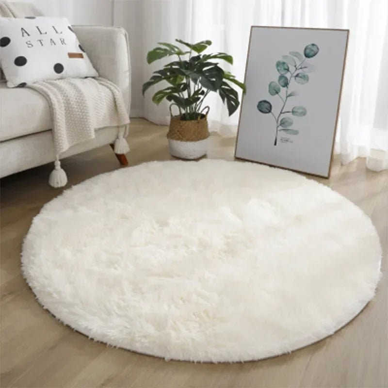 Ultra Soft Plush Round Rug Mat - Cozy Home Decor, 5cm Height, Multiple Colors 0