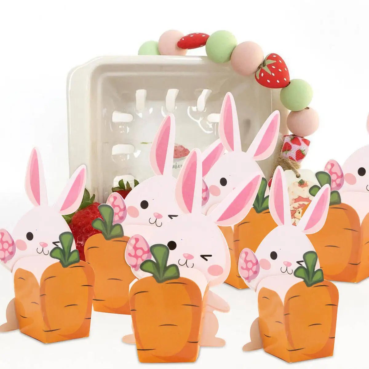 Easter Bunny Carrot Candy Boxes - 20Pcs Decorative Treat Baskets for Parties 4